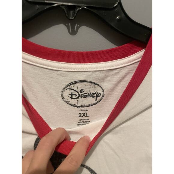 Disney Color Block Short Sleeve Classic Mickey Ringer Tee T-Shirt 2XL - Picture 5 of 8